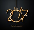 2017 Happy New Year Background for your Flyers and Greetings Card. Royalty Free Stock Photo