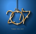 2017 Happy New Year Background for your Flyers and Greetings Card. Royalty Free Stock Photo