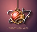 2017 Happy New Year Background for your Flyers and Greetings Card Royalty Free Stock Photo