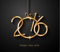 2016 Happy New Year Background for your Greetings Card. Royalty Free Stock Photo