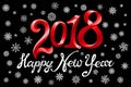 2018 Happy New Year Background for your Seasonal Flyers and Greetings Card or Christmas themed invitations Royalty Free Stock Photo