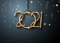 2021 Happy New Year Background for your Seasonal Flyers and Greetings Card Royalty Free Stock Photo