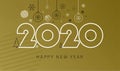 2020 Happy New Year Background for your Seasonal Flyers and Greetings Card or Christmas themed invitations Royalty Free Stock Photo