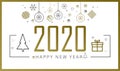 2020 Happy New Year Background for your Seasonal Flyers and Greetings Card or Christmas themed invitations Royalty Free Stock Photo