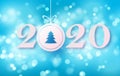 2020 Happy New Year Background for your Seasonal Flyers and Greetings Card or Christmas themed invitations.Vector Royalty Free Stock Photo