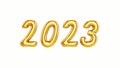 Happy new year 2023 balloon background_golden