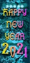 Happy New Year 2021 banner in Abstract style Royalty Free Stock Photo