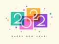 Happy New Year 2022 banner, calendar, greeting card