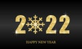 Happy new year 2022 banner Royalty Free Stock Photo