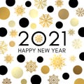 2021 Happy New Year banner or greeting card design Royalty Free Stock Photo