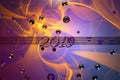 Happy New Year Banner with 2019 Numbers made by metal covered by aerography over colorful wall Background full of round Royalty Free Stock Photo