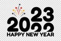 Happy New Year 2023 Banner Template - Vector Illustration Isolated On Transparent Background Royalty Free Stock Photo