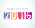 Happy New Year 2016 banner. Vector illustration