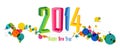 Happy New Year 2014 banner vector illustration Royalty Free Stock Photo