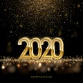 Happy new year banner vector template Royalty Free Stock Photo