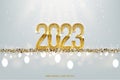 Happy New Year banner vector template. Winter holiday, Christmas congratulations. Festive postcard, luxurious greeting