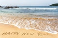 Happy New Year 2017 on the beach Royalty Free Stock Photo