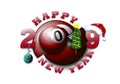 Happy new year 2019 and billiard ball Royalty Free Stock Photo