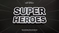 Super Heroes Text Effect, Editable Text Effect Royalty Free Stock Photo