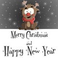 New Year Ruddy black greeting card vector