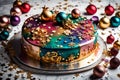 a delectable Happy New Year cake