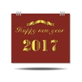 Happy New Year 2017 Calendar