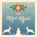 Happy New Year vintage greeting card Royalty Free Stock Photo