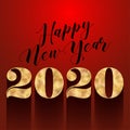 Happy New Year 2020 - calligraphy phrase for Holidays.