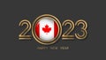 Happy New Year 2023 Canada Flag Wallpaper and Background, with the Canadian Flag