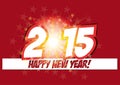 Happy new year card 2015 Royalty Free Stock Photo