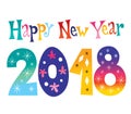 Happy New year 2018 Royalty Free Stock Photo