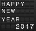 Happy New Year 2017 card in display board style