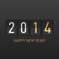 Happy New Year 2014 card Royalty Free Stock Photo