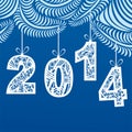 Happy new year card illustration Royalty Free Stock Photo