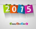 Happy new year 2015 card Royalty Free Stock Photo