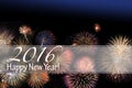 Happy New Year 2016 card and web banner