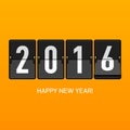 Happy New Year 2016 card Royalty Free Stock Photo