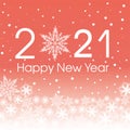 2021 Happy New Year card template. Design patern snowflakes white and purple color. Royalty Free Stock Photo