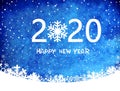 2020 happy new year card tenplate .design pattern on blue background . illustration design .