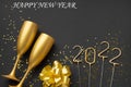 Happy New Year card whishes with decorations