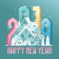 Happy New Year Winter Card