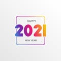 Happy 2021 new year card  for your seasonal holidays flyers, greetings and invitations cards . Royalty Free Stock Photo