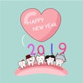 Happy new year 2019 Royalty Free Stock Photo