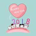 Tooth with new year Royalty Free Stock Photo