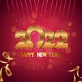 Happy new year 2022 celebration background Royalty Free Stock Photo