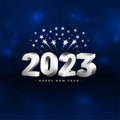 happy new year 2023 celebration background with bursting star design vector illustration Royalty Free Stock Photo