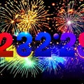 Happy New Year 2022 celebration background with colorful fireworks. Vector illustration. AI generated Royalty Free Stock Photo