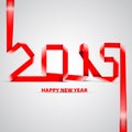 Happy New Year 2015 celebration background in a paper style