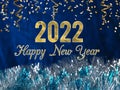 Happy New Year 2022 Celebration Greeting. Royalty Free Stock Photo