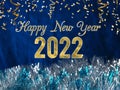 Happy New Year 2022 Celebration Greeting. Royalty Free Stock Photo